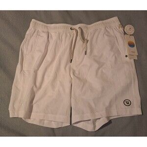 NEW!! Vuori Men’s Lined Drawstring White Kore Short Size XXL V302